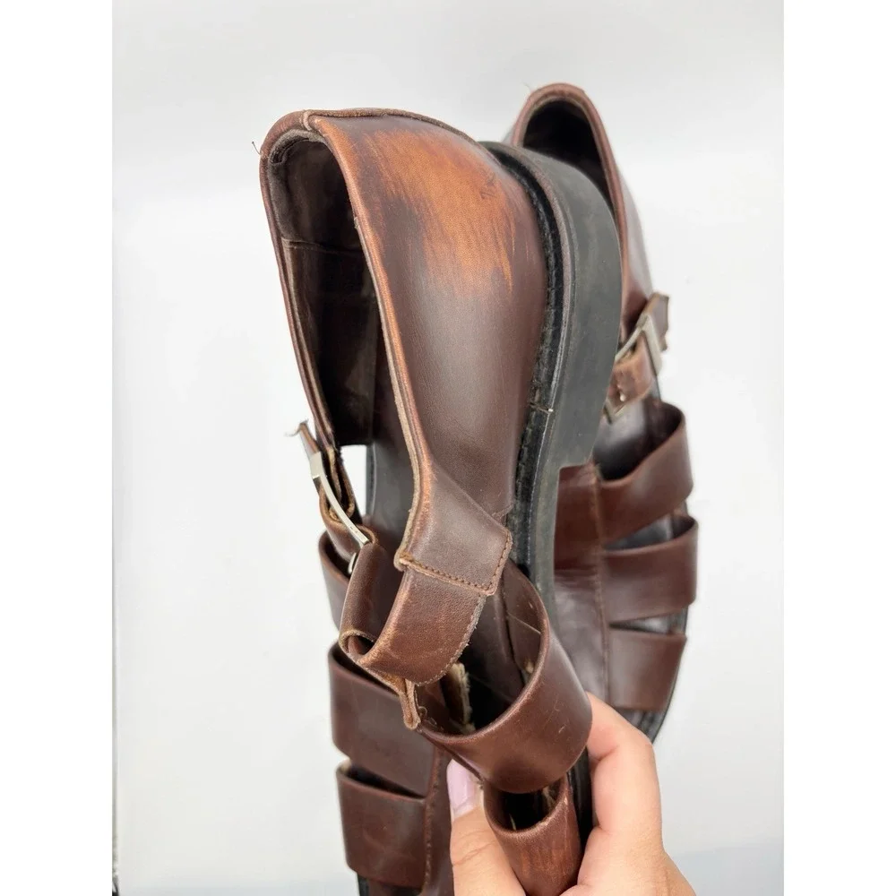 Bally Genuine Leather Brown Fisherman Sandals Mens 11